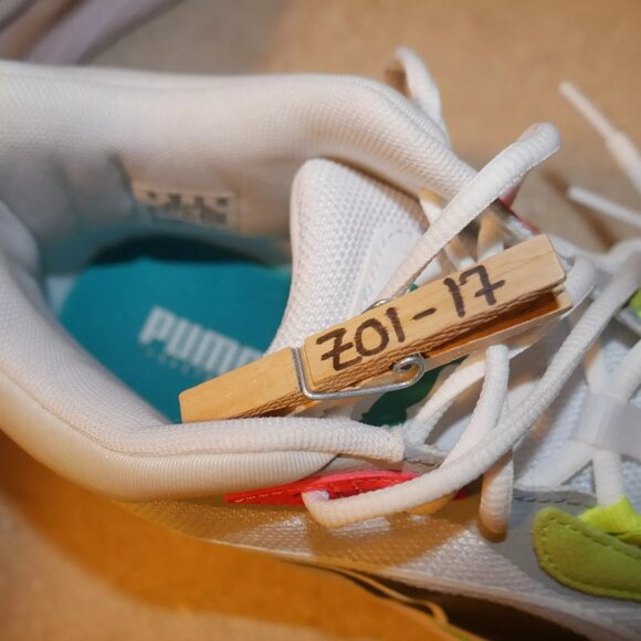 PUMA Playmaker Pro Shoes Men's Size 12 Reflective Hi-Viz White Fiery Coral EUC - Picture 13 of 13